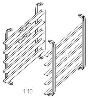 Навесная рама 6-1-1 Пекарь 5 уровней RATIONAL 60.61.576